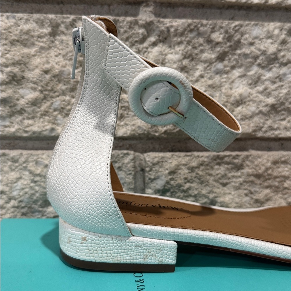 White Ankle Strap Sandals - Picture 4 of 6